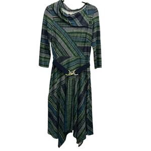 Danny & Nicole | Dresses | Danny Nicole Dark Green Velvet Midi Dress |  Poshmark